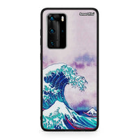 Thumbnail for Huawei P40 Pro Blue Waves θήκη από τη Smartfits με σχέδιο στο πίσω μέρος και μαύρο περίβλημα | Smartphone case with colorful back and black bezels by Smartfits