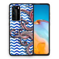 Thumbnail for Θήκη Huawei P40 Pro Chevron Devilfish από τη Smartfits με σχέδιο στο πίσω μέρος και μαύρο περίβλημα | Huawei P40 Pro Chevron Devilfish case with colorful back and black bezels