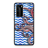 Thumbnail for Huawei P40 Pro Chevron Devilfish θήκη από τη Smartfits με σχέδιο στο πίσω μέρος και μαύρο περίβλημα | Smartphone case with colorful back and black bezels by Smartfits