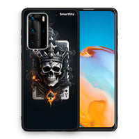 Thumbnail for Θήκη Huawei P40 Pro Skull King Ace από τη Smartfits με σχέδιο στο πίσω μέρος και μαύρο περίβλημα | Huawei P40 Pro Skull King Ace case with colorful back and black bezels