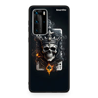 Thumbnail for Huawei P40 Pro Skull King Ace θήκη από τη Smartfits με σχέδιο στο πίσω μέρος και μαύρο περίβλημα | Smartphone case with colorful back and black bezels by Smartfits