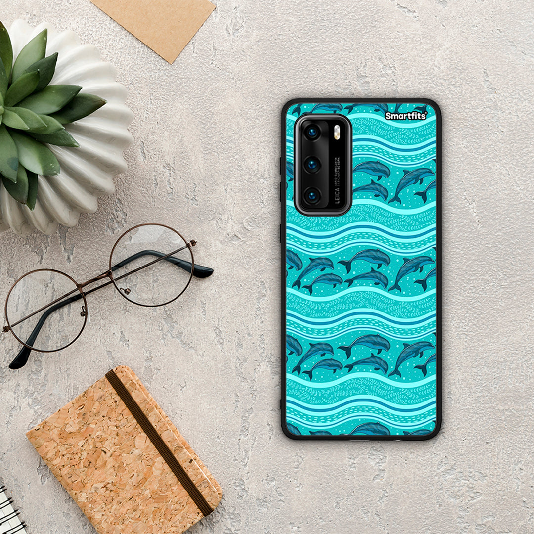 Swimming Dolphins - Huawei P40 case