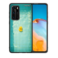 Thumbnail for Θήκη Huawei P40 Yellow Duck από τη Smartfits με σχέδιο στο πίσω μέρος και μαύρο περίβλημα | Huawei P40 Yellow Duck case with colorful back and black bezels