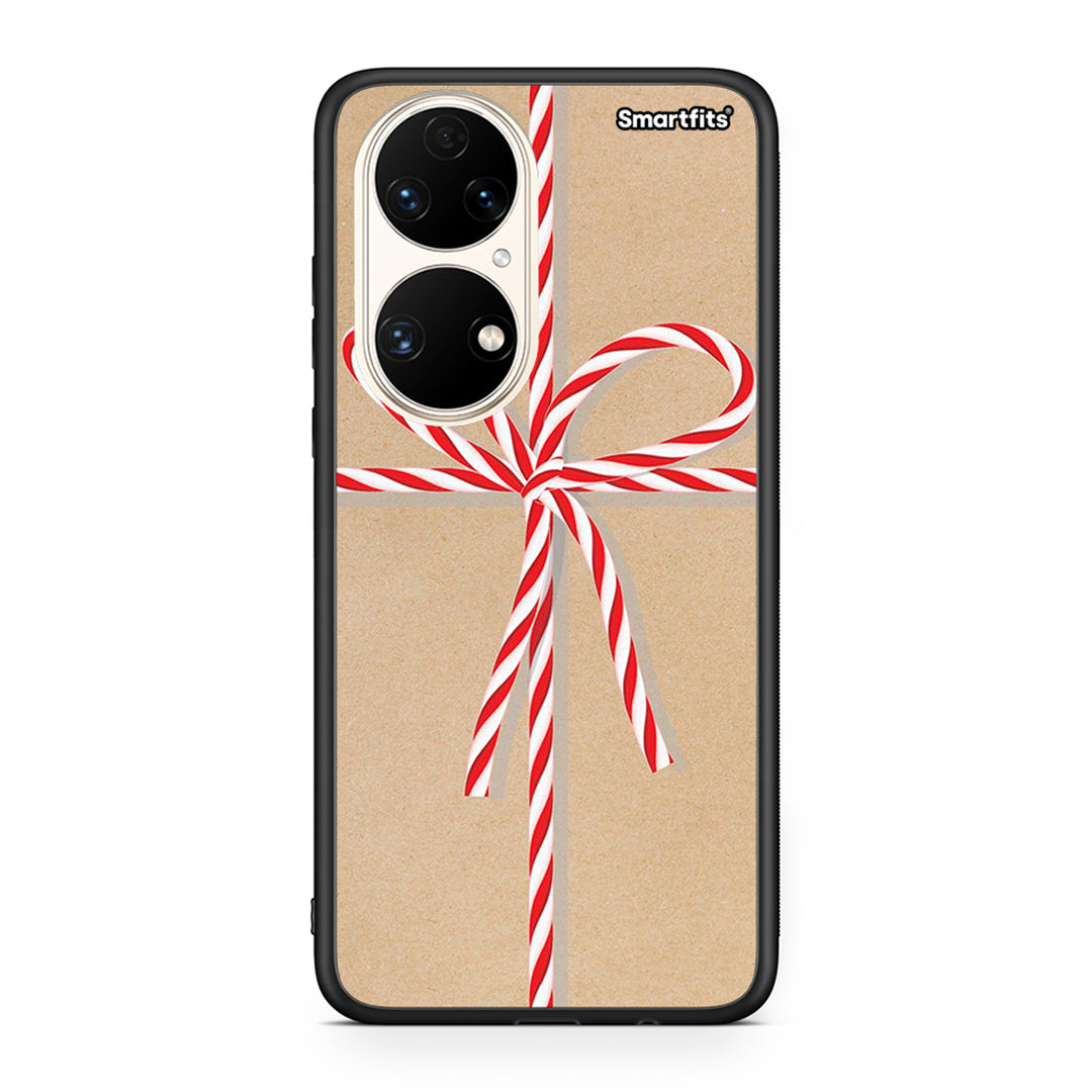 Huawei P50 Christmas Gift θήκη από τη Smartfits με σχέδιο στο πίσω μέρος και μαύρο περίβλημα | Smartphone case with colorful back and black bezels by Smartfits