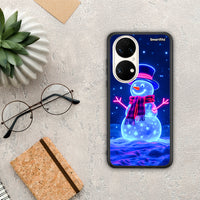 Thumbnail for Christmas Neon Snowman - Huawei P50 θήκη