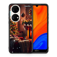 Thumbnail for Θήκη Huawei P50 Home For Christmas από τη Smartfits με σχέδιο στο πίσω μέρος και μαύρο περίβλημα | Huawei P50 Home For Christmas case with colorful back and black bezels