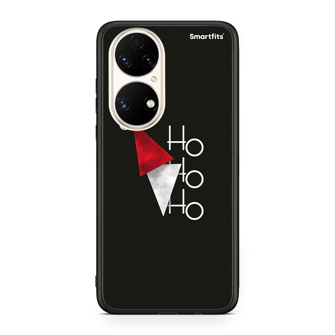 Huawei P50 Minimal Christmas θήκη από τη Smartfits με σχέδιο στο πίσω μέρος και μαύρο περίβλημα | Smartphone case with colorful back and black bezels by Smartfits