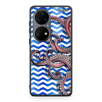 Thumbnail for Huawei P50 Pro Chevron Devilfish θήκη από τη Smartfits με σχέδιο στο πίσω μέρος και μαύρο περίβλημα | Smartphone case with colorful back and black bezels by Smartfits