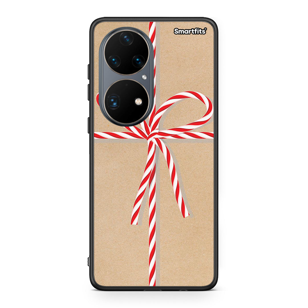 Huawei P50 Pro Christmas Gift θήκη από τη Smartfits με σχέδιο στο πίσω μέρος και μαύρο περίβλημα | Smartphone case with colorful back and black bezels by Smartfits