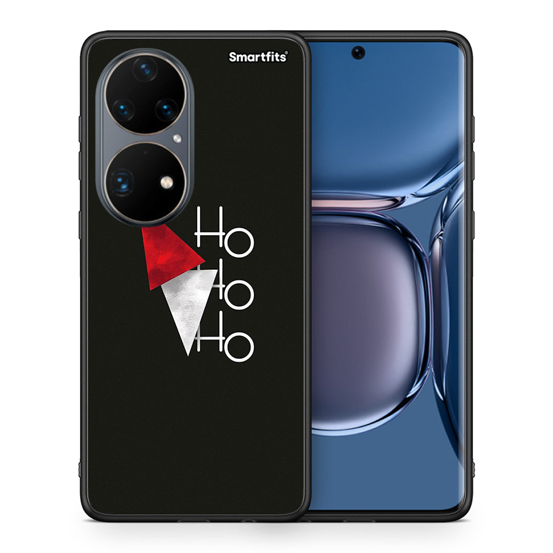 Θήκη Huawei P50 Pro Minimal Christmas από τη Smartfits με σχέδιο στο πίσω μέρος και μαύρο περίβλημα | Huawei P50 Pro Minimal Christmas case with colorful back and black bezels