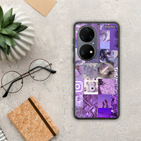 Thumbnail for Purple Aesthetic Collage - Huawei P50 Pro θήκη