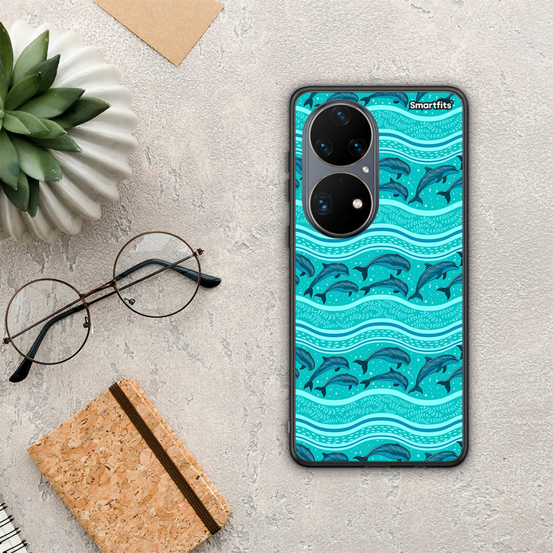 Swimming Dolphins - Huawei P50 Pro case