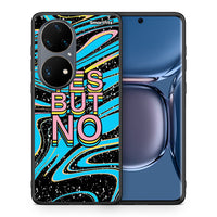 Thumbnail for Θήκη Huawei P50 Pro Yes But No από τη Smartfits με σχέδιο στο πίσω μέρος και μαύρο περίβλημα | Huawei P50 Pro Yes But No case with colorful back and black bezels