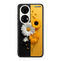 Thumbnail for Huawei P50 Yellow Daisies θήκη από τη Smartfits με σχέδιο στο πίσω μέρος και μαύρο περίβλημα | Smartphone case with colorful back and black bezels by Smartfits