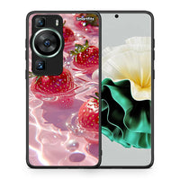 Thumbnail for Θήκη Huawei P60 Juicy Strawberries από τη Smartfits με σχέδιο στο πίσω μέρος και μαύρο περίβλημα | Huawei P60 Juicy Strawberries Case with Colorful Back and Black Bezels