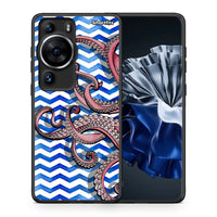 Thumbnail for Θήκη Huawei P60 Pro Chevron Devilfish από τη Smartfits με σχέδιο στο πίσω μέρος και μαύρο περίβλημα | Huawei P60 Pro Chevron Devilfish Case with Colorful Back and Black Bezels