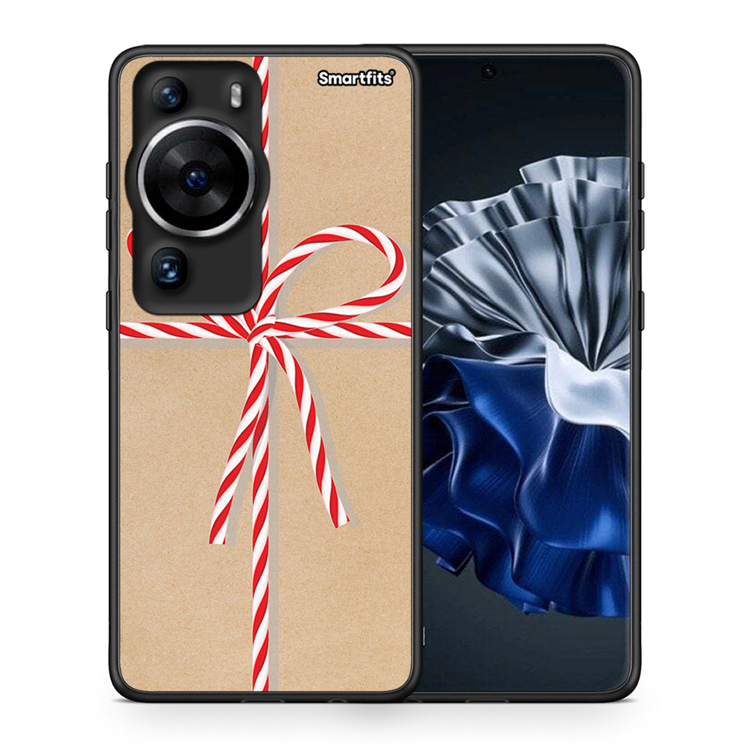 Θήκη Huawei P60 Pro Christmas Gift από τη Smartfits με σχέδιο στο πίσω μέρος και μαύρο περίβλημα | Huawei P60 Pro Christmas Gift Case with Colorful Back and Black Bezels