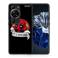 Thumbnail for Θήκη Huawei P60 Pro Unicorn Deadpool από τη Smartfits με σχέδιο στο πίσω μέρος και μαύρο περίβλημα | Huawei P60 Pro Unicorn Deadpool Case with Colorful Back and Black Bezels