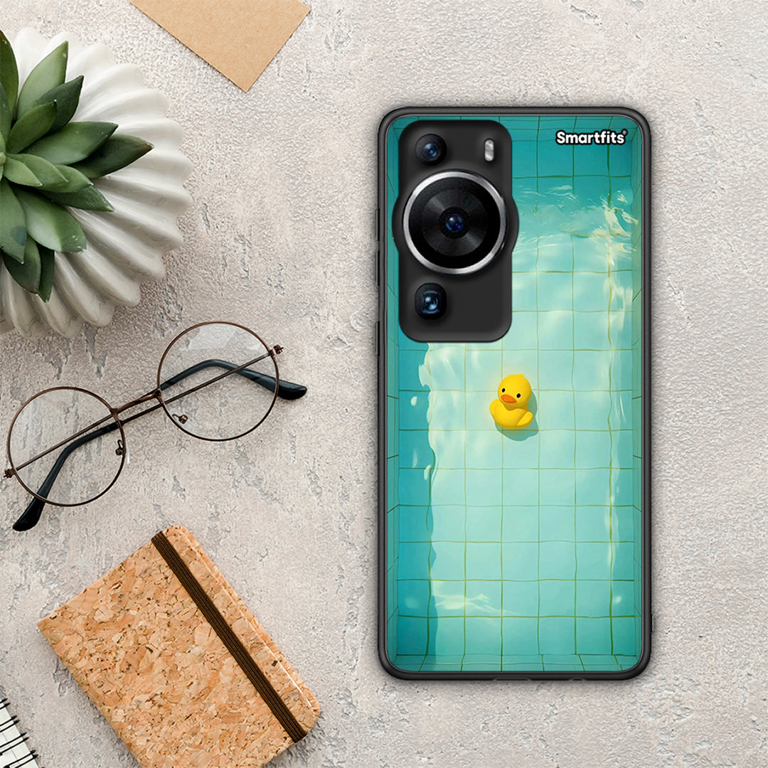 Θήκη Huawei P60 Pro Yellow Duck από τη Smartfits με σχέδιο στο πίσω μέρος και μαύρο περίβλημα | Huawei P60 Pro Yellow Duck Case with Colorful Back and Black Bezels