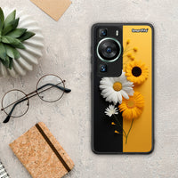 Thumbnail for Θήκη Huawei P60 Yellow Daisies από τη Smartfits με σχέδιο στο πίσω μέρος και μαύρο περίβλημα | Huawei P60 Yellow Daisies Case with Colorful Back and Black Bezels