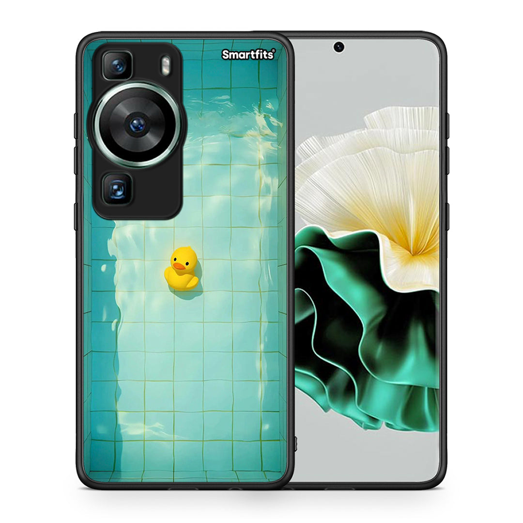 Θήκη Huawei P60 Yellow Duck από τη Smartfits με σχέδιο στο πίσω μέρος και μαύρο περίβλημα | Huawei P60 Yellow Duck Case with Colorful Back and Black Bezels