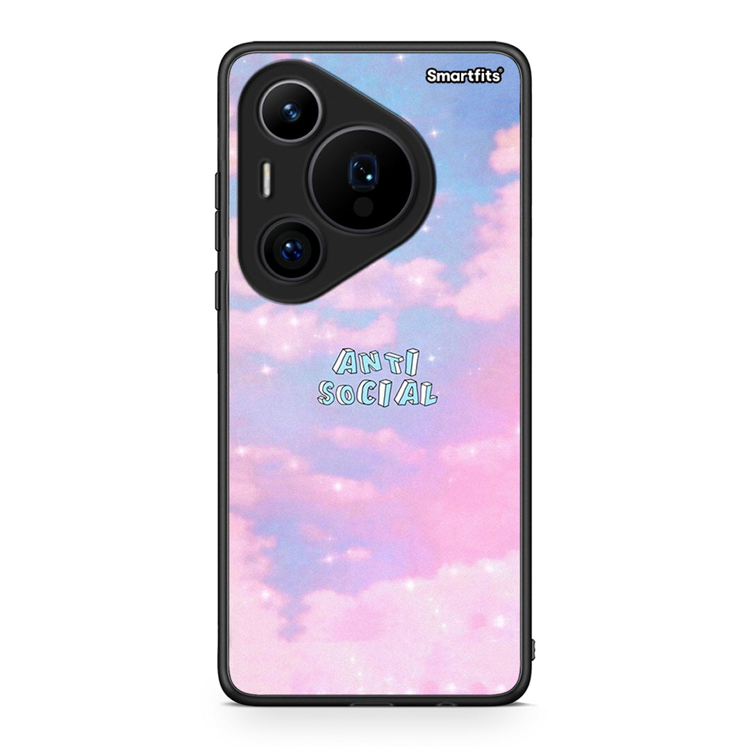 Huawei Pura 70 Pro / 70 Pro+ Anti Social Θήκη Αγίου Βαλεντίνου από τη Smartfits με σχέδιο στο πίσω μέρος και μαύρο περίβλημα | Smartphone case with colorful back and black bezels by Smartfits