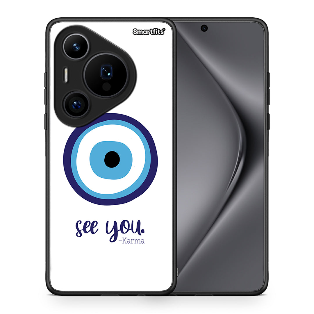 Θήκη Huawei Pura 70 Pro / 70 Pro+ Karma Says από τη Smartfits με σχέδιο στο πίσω μέρος και μαύρο περίβλημα | Huawei Pura 70 Pro / 70 Pro+ Karma Says case with colorful back and black bezels