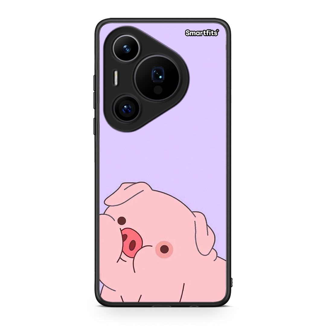 Huawei Pura 70 Pro / 70 Pro+ Pig Love 2 Θήκη Αγίου Βαλεντίνου από τη Smartfits με σχέδιο στο πίσω μέρος και μαύρο περίβλημα | Smartphone case with colorful back and black bezels by Smartfits