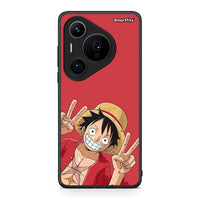 Thumbnail for Huawei Pura 70 Pro / 70 Pro+ Pirate Luffy Θήκη από τη Smartfits με σχέδιο στο πίσω μέρος και μαύρο περίβλημα | Smartphone case with colorful back and black bezels by Smartfits