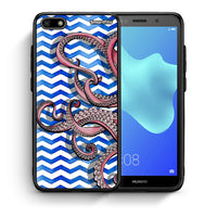 Thumbnail for Θήκη Huawei Y5 2018/Honor 7S Chevron Devilfish από τη Smartfits με σχέδιο στο πίσω μέρος και μαύρο περίβλημα | Huawei Y5 2018/Honor 7S Chevron Devilfish case with colorful back and black bezels