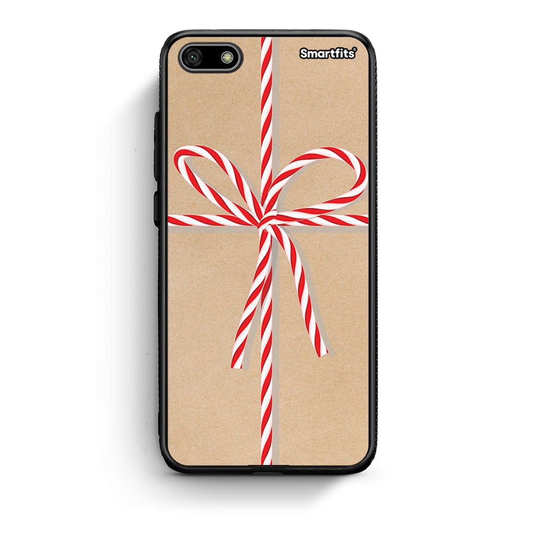 Huawei Y5 2018 Christmas Gift θήκη από τη Smartfits με σχέδιο στο πίσω μέρος και μαύρο περίβλημα | Smartphone case with colorful back and black bezels by Smartfits