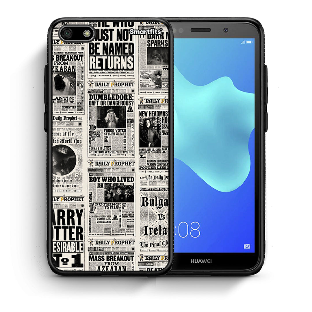 Θήκη Huawei Y5 2018/Honor 7S Harry Paper από τη Smartfits με σχέδιο στο πίσω μέρος και μαύρο περίβλημα | Huawei Y5 2018/Honor 7S Harry Paper case with colorful back and black bezels