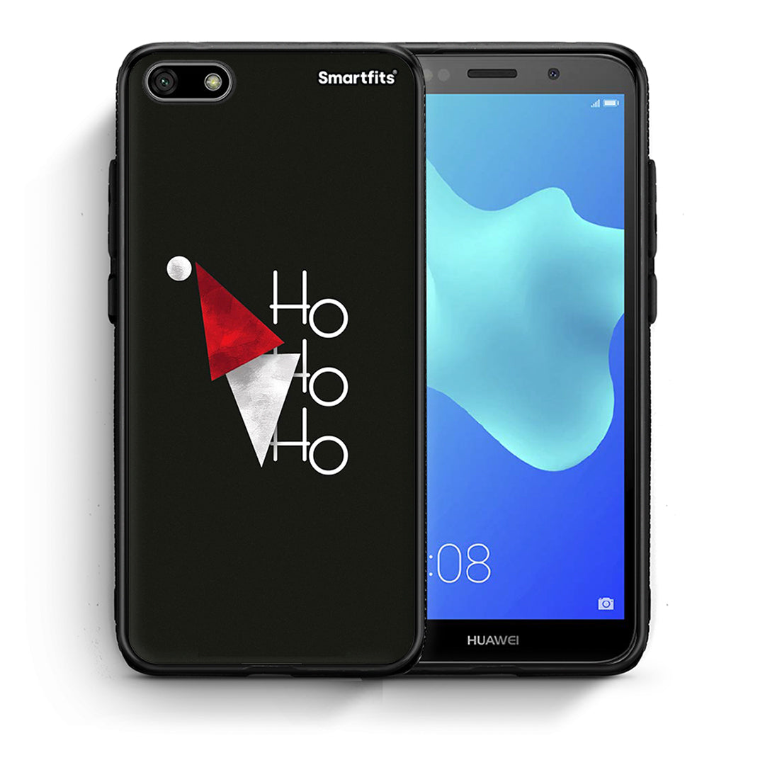 Θήκη Huawei Y5 2018/Honor 7S Minimal Christmas από τη Smartfits με σχέδιο στο πίσω μέρος και μαύρο περίβλημα | Huawei Y5 2018/Honor 7S Minimal Christmas case with colorful back and black bezels