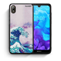 Thumbnail for Θήκη Huawei Y5 2019 Blue Waves από τη Smartfits με σχέδιο στο πίσω μέρος και μαύρο περίβλημα | Huawei Y5 2019 Blue Waves case with colorful back and black bezels