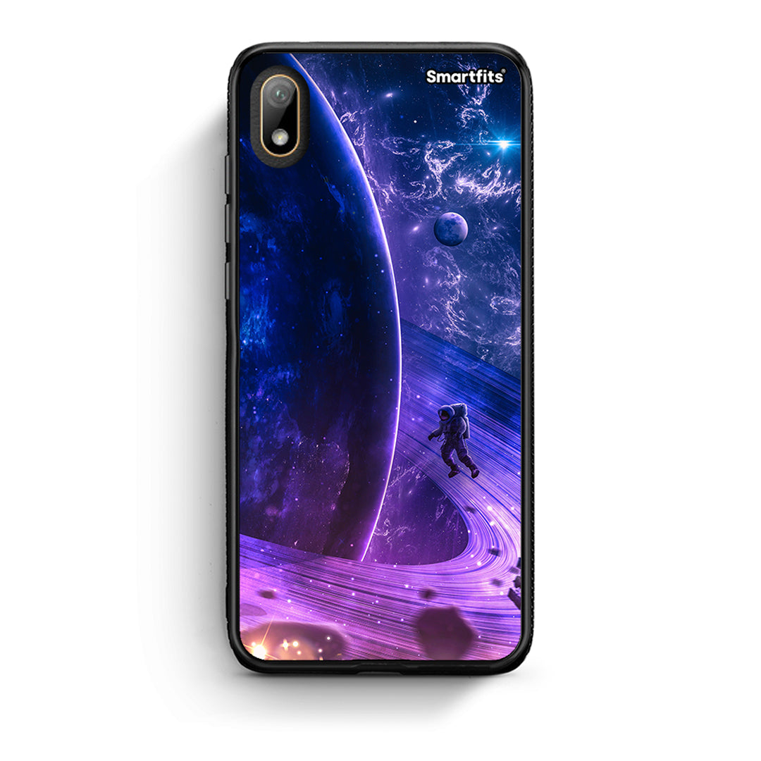 Huawei Y5 2019 Lost Astronaut θήκη από τη Smartfits με σχέδιο στο πίσω μέρος και μαύρο περίβλημα | Smartphone case with colorful back and black bezels by Smartfits