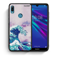 Thumbnail for Θήκη Huawei Y6 2019 Blue Waves από τη Smartfits με σχέδιο στο πίσω μέρος και μαύρο περίβλημα | Huawei Y6 2019 Blue Waves case with colorful back and black bezels