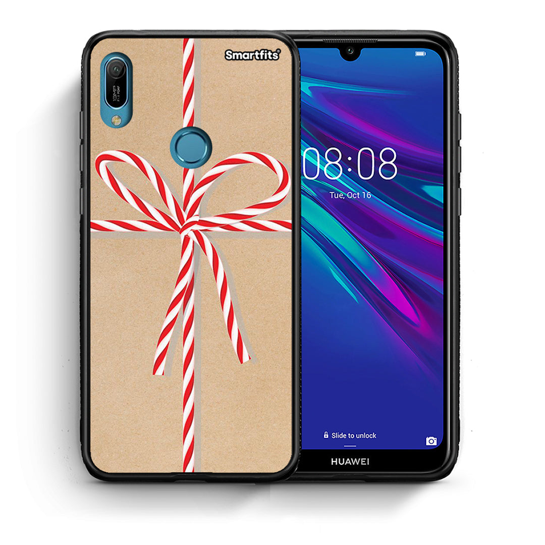 Θήκη Huawei Y6 2019 Christmas Gift από τη Smartfits με σχέδιο στο πίσω μέρος και μαύρο περίβλημα | Huawei Y6 2019 Christmas Gift case with colorful back and black bezels