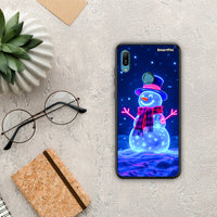 Thumbnail for Christmas Neon Snowman - Huawei Y6 2019 θήκη