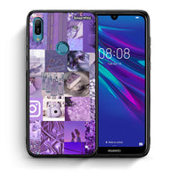 Thumbnail for Θήκη Huawei Y6 2019 Purple Aesthetic Collage από τη Smartfits με σχέδιο στο πίσω μέρος και μαύρο περίβλημα | Huawei Y6 2019 Purple Aesthetic Collage case with colorful back and black bezels