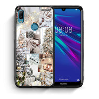 Thumbnail for Θήκη Huawei Y6 2019 White Christmas από τη Smartfits με σχέδιο στο πίσω μέρος και μαύρο περίβλημα | Huawei Y6 2019 White Christmas case with colorful back and black bezels