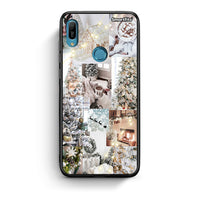 Thumbnail for Huawei Y6 2019 White Christmas θήκη από τη Smartfits με σχέδιο στο πίσω μέρος και μαύρο περίβλημα | Smartphone case with colorful back and black bezels by Smartfits