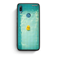 Thumbnail for Huawei Y6 2019 Yellow Duck θήκη από τη Smartfits με σχέδιο στο πίσω μέρος και μαύρο περίβλημα | Smartphone case with colorful back and black bezels by Smartfits