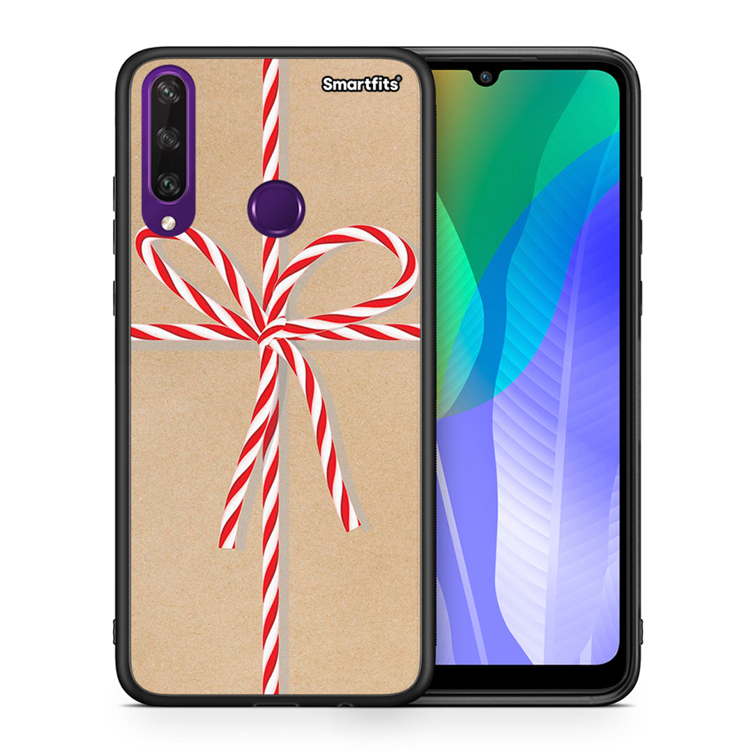 Θήκη Huawei Y6p Christmas Gift από τη Smartfits με σχέδιο στο πίσω μέρος και μαύρο περίβλημα | Huawei Y6p Christmas Gift case with colorful back and black bezels