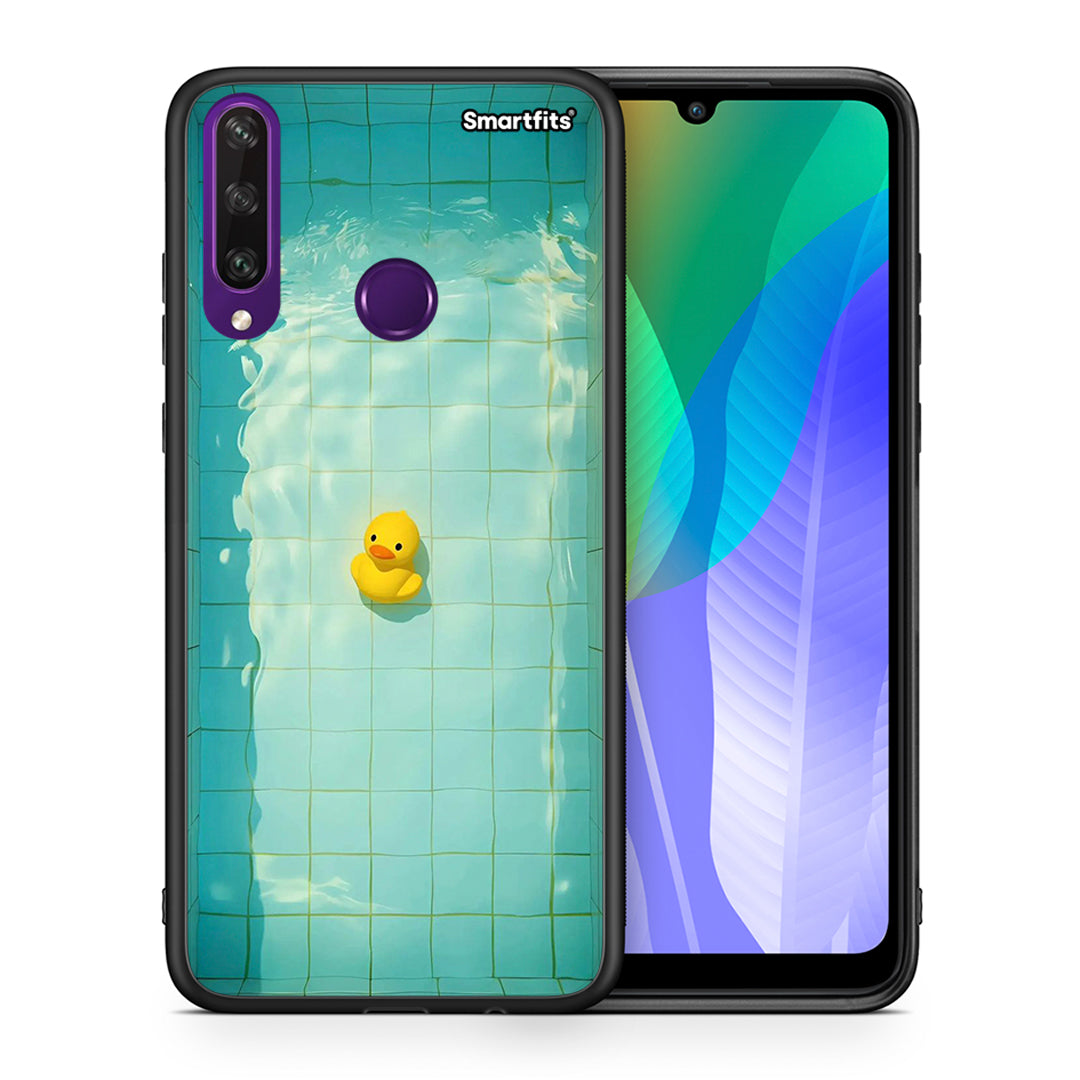 Θήκη Huawei Y6p Yellow Duck από τη Smartfits με σχέδιο στο πίσω μέρος και μαύρο περίβλημα | Huawei Y6p Yellow Duck case with colorful back and black bezels