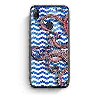 Thumbnail for Huawei Y7 2019 Chevron Devilfish θήκη από τη Smartfits με σχέδιο στο πίσω μέρος και μαύρο περίβλημα | Smartphone case with colorful back and black bezels by Smartfits