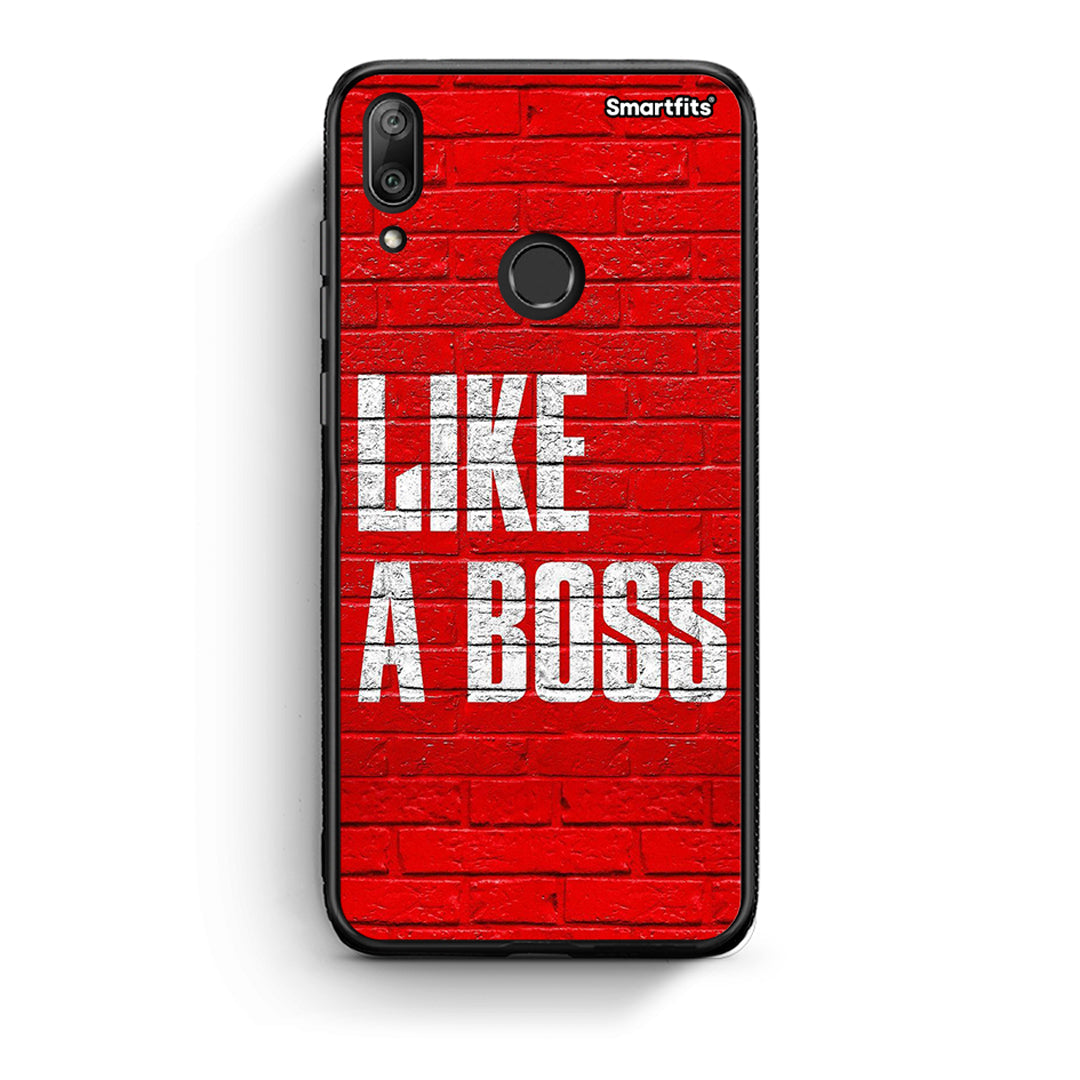 Huawei Y7 2019 Like A Boss θήκη από τη Smartfits με σχέδιο στο πίσω μέρος και μαύρο περίβλημα | Smartphone case with colorful back and black bezels by Smartfits