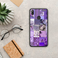 Thumbnail for Purple Aesthetic Collage - Huawei Y7 2019 / Y7 Prime 2019 θήκη