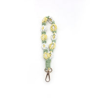 Thumbnail for Macramé Floral Phone Strap Short Version - Green / Yellow