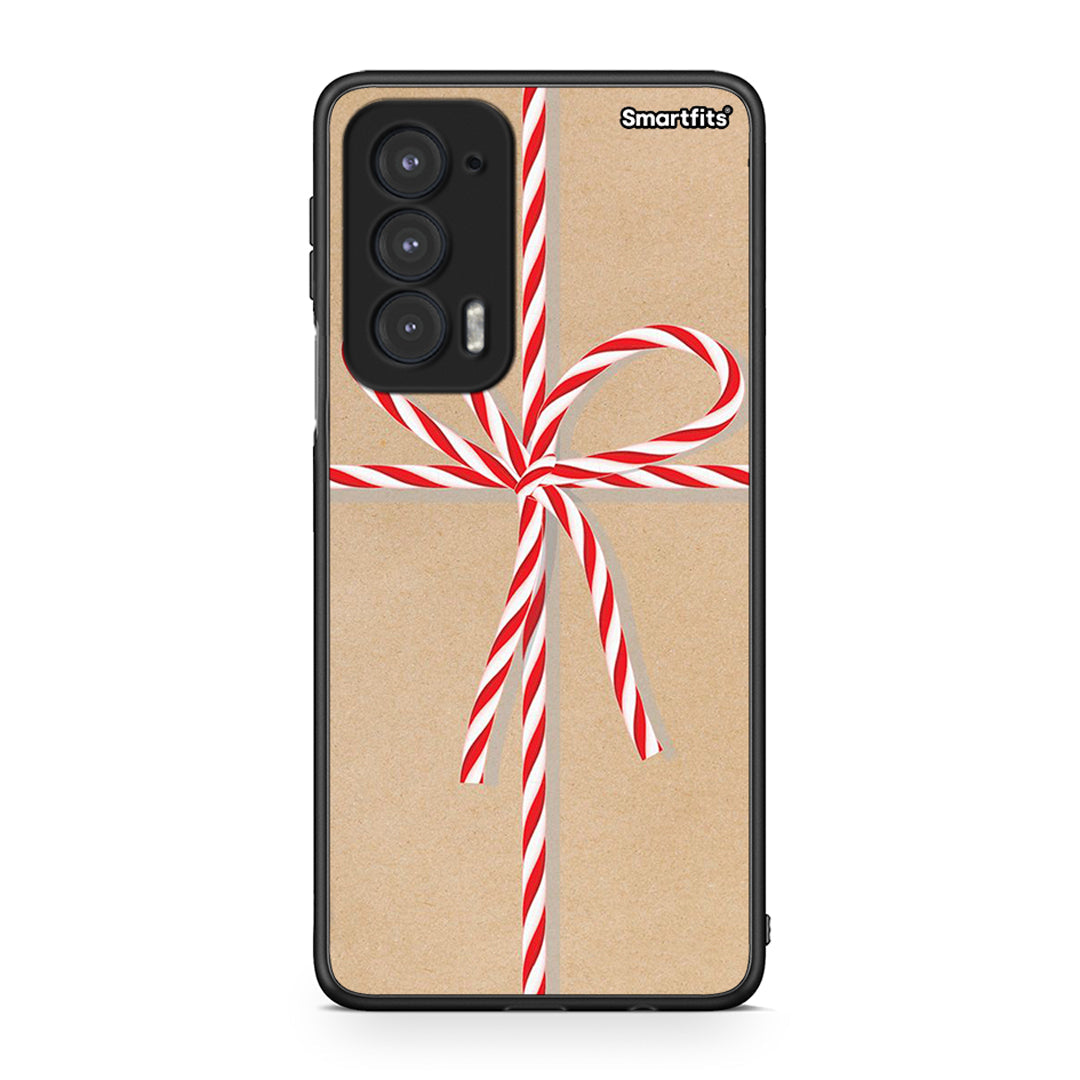 Motorola Edge 20 5G Christmas Gift θήκη από τη Smartfits με σχέδιο στο πίσω μέρος και μαύρο περίβλημα | Smartphone case with colorful back and black bezels by Smartfits