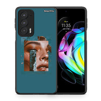 Thumbnail for Θήκη Motorola Edge 20 5G Cry An Ocean από τη Smartfits με σχέδιο στο πίσω μέρος και μαύρο περίβλημα | Motorola Edge 20 5G Cry An Ocean case with colorful back and black bezels